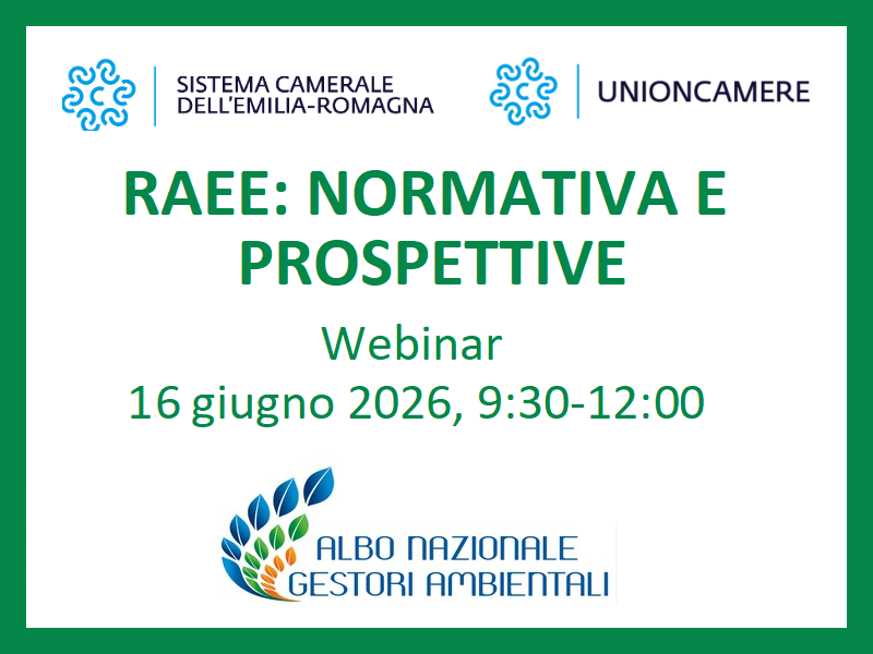 RAEE: WEBINAR SU NORMATIVA E PROSPETTIVE IL 16/6