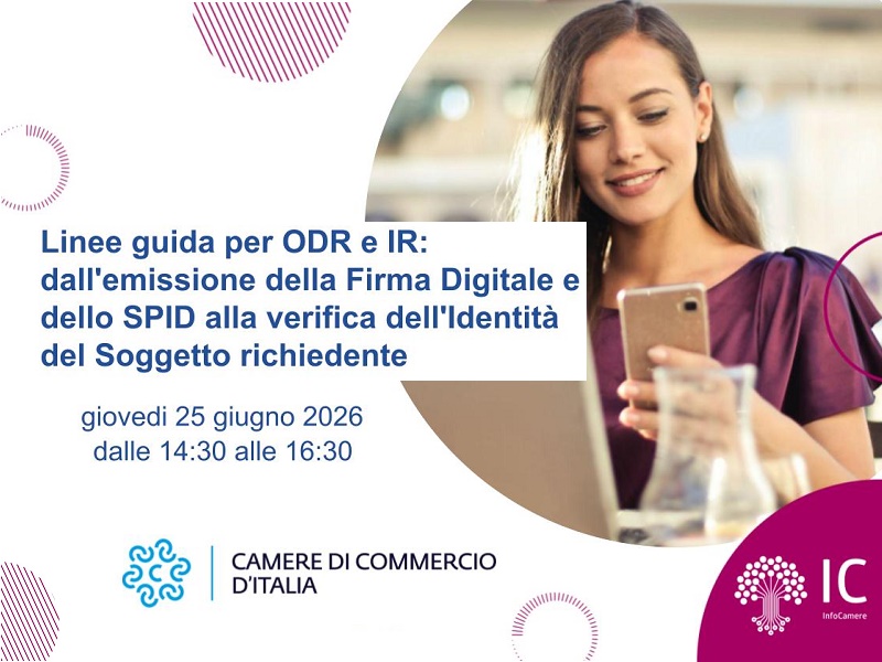 FIRMA DIGITALE E SPID: IL 25/6 UN WEBINAR PER I PROFESSIONISTI ABILITATI ALL’EMISSIONE