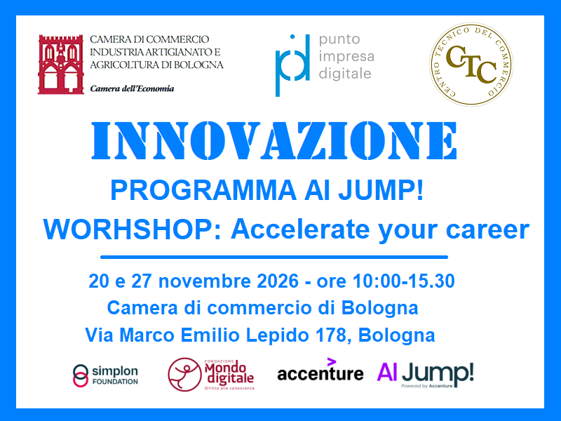 INCLUSIONE DIGITALE, IL 20 E 27 NOVEMBRE AI JUMP! IN PRESENZA
